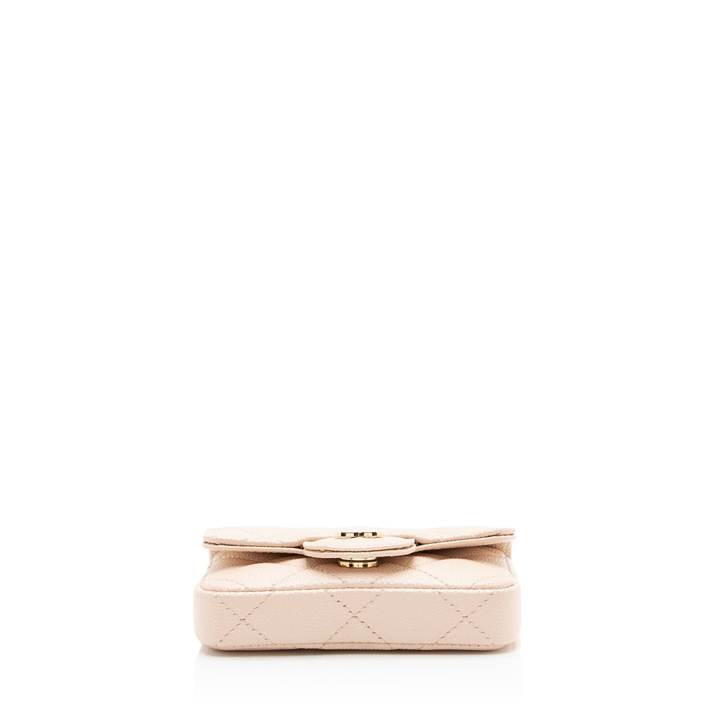 Chanel Caviar Leather Mini Chain Belt Bag - Pink