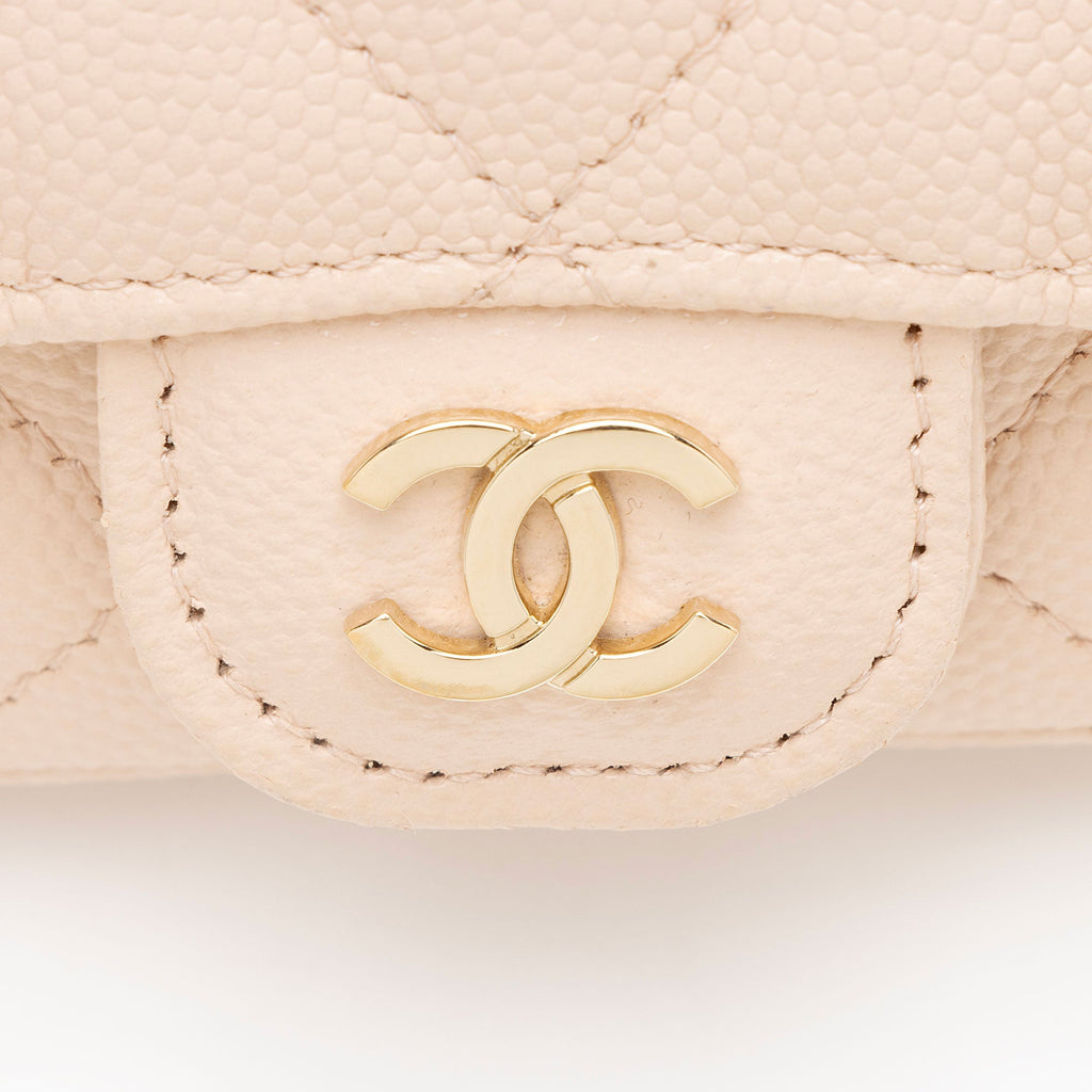 Chanel Caviar Leather Mini Chain Belt Bag - Pink