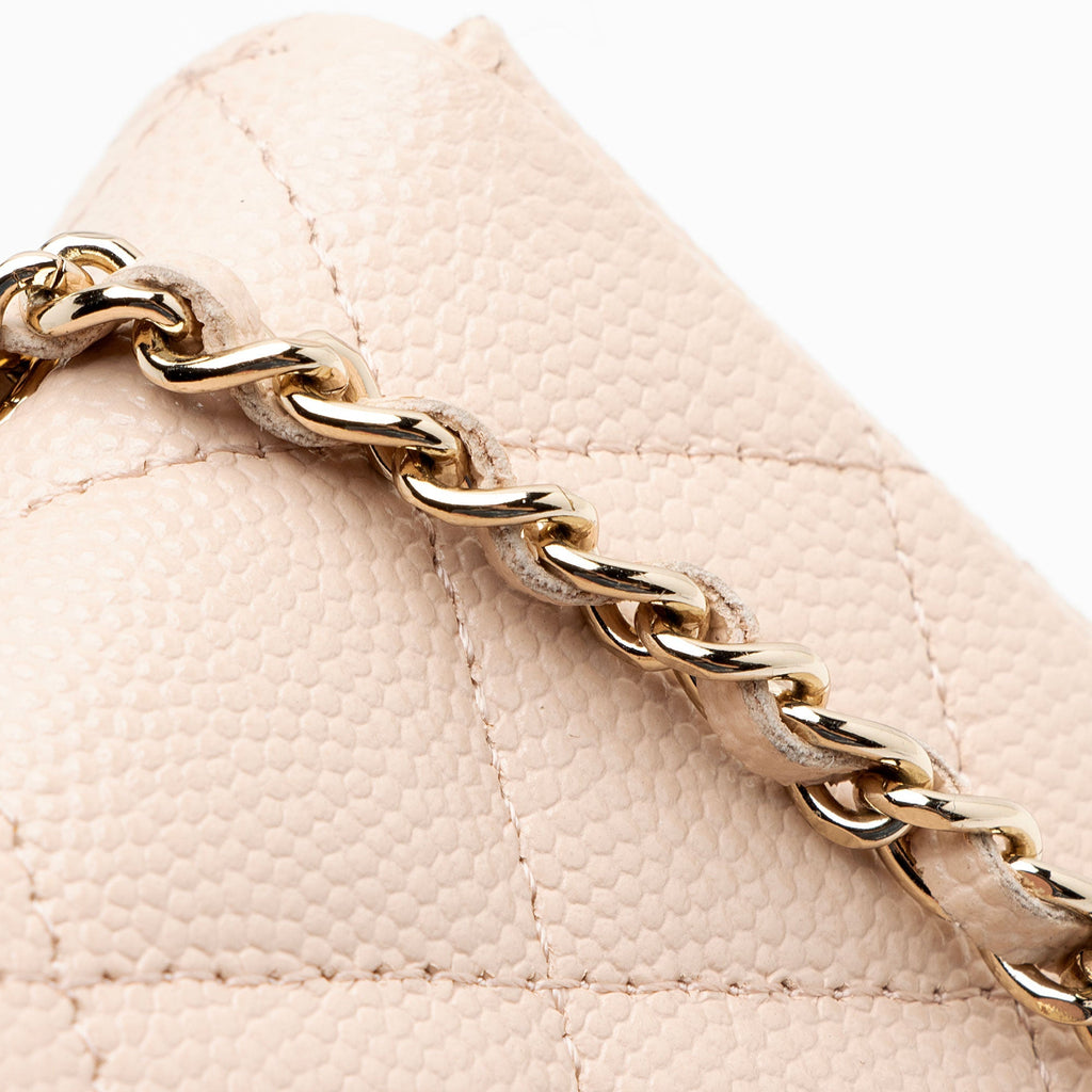 Chanel Caviar Leather Mini Chain Belt Bag - Pink