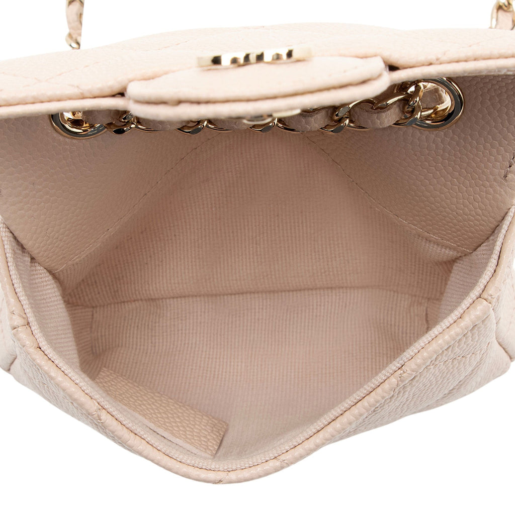 Chanel Caviar Leather Mini Chain Belt Bag - Pink