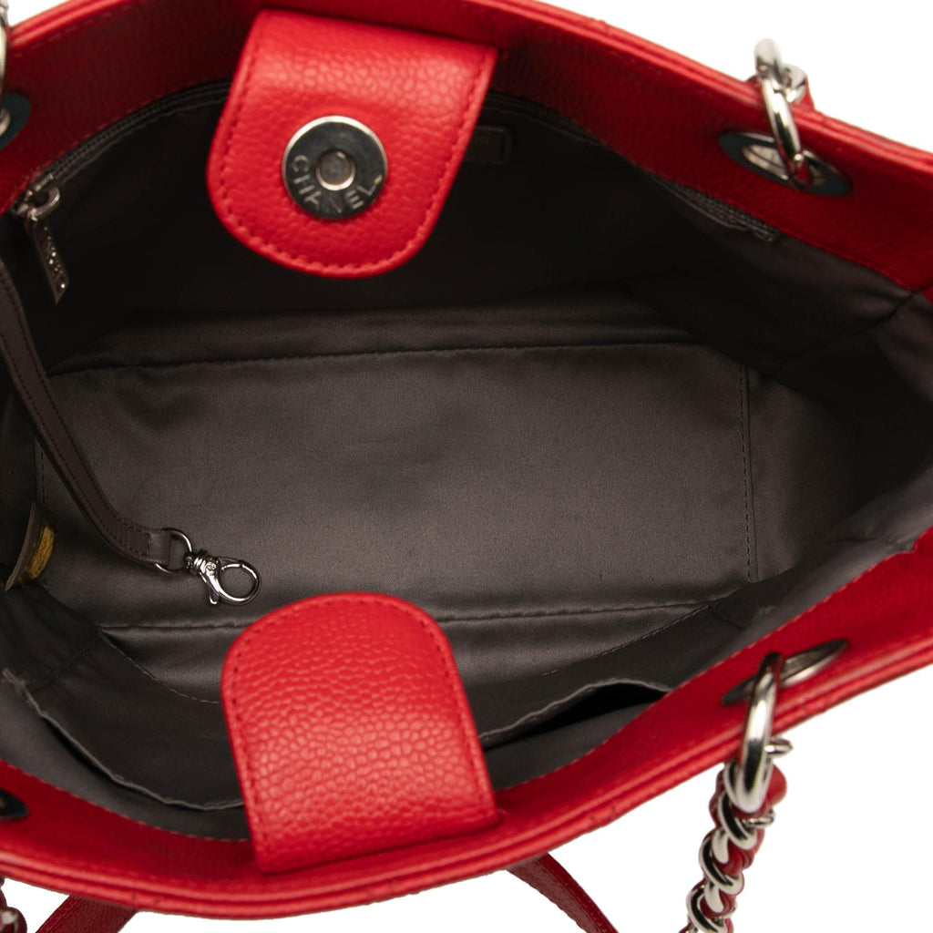 Chanel Caviar Petite Shopping Tote Bag - Red