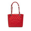 Chanel Caviar Petite Shopping Tote Bag - Red