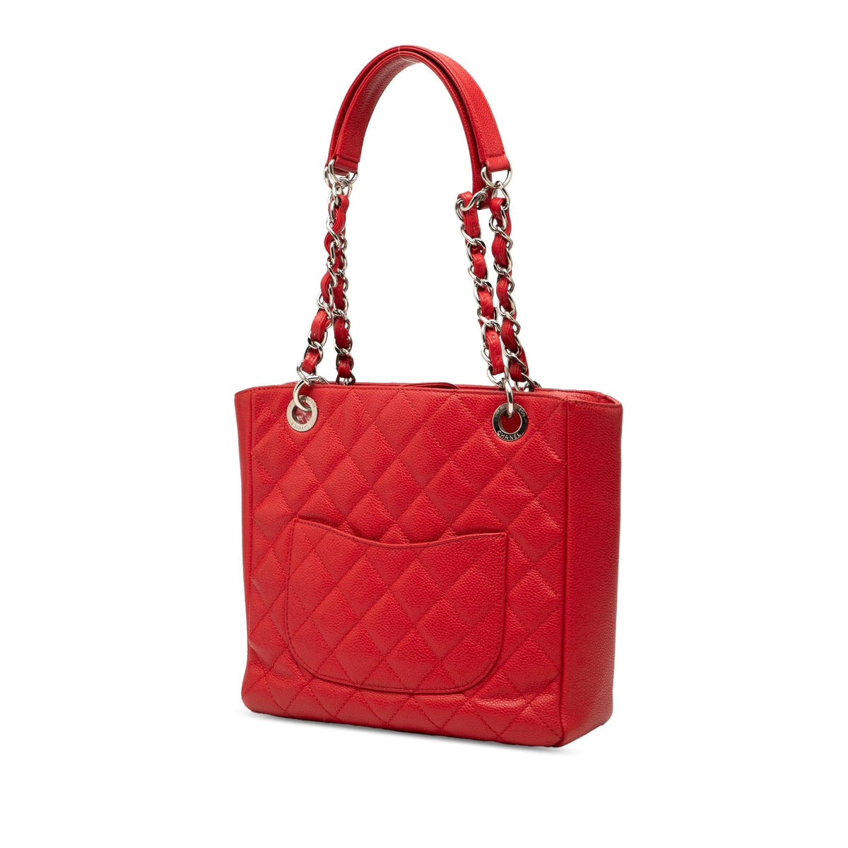Chanel Caviar Petite Shopping Tote Bag - Red