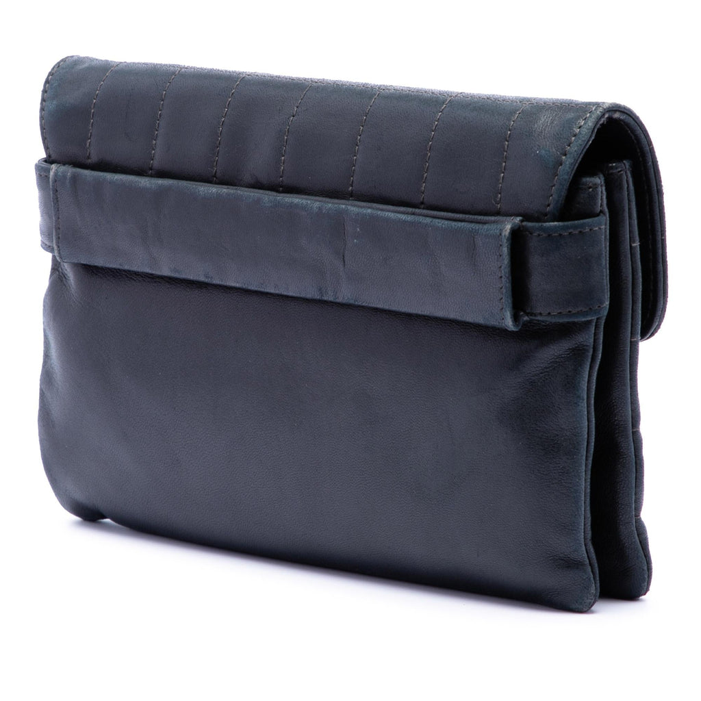 Chanel Choco Bar Lambskin Reissue 2.55 Flap Clutch - Black