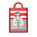 Chanel Choco Bar Patent Coco Mademoiselle Vertical Tote Bag - Red