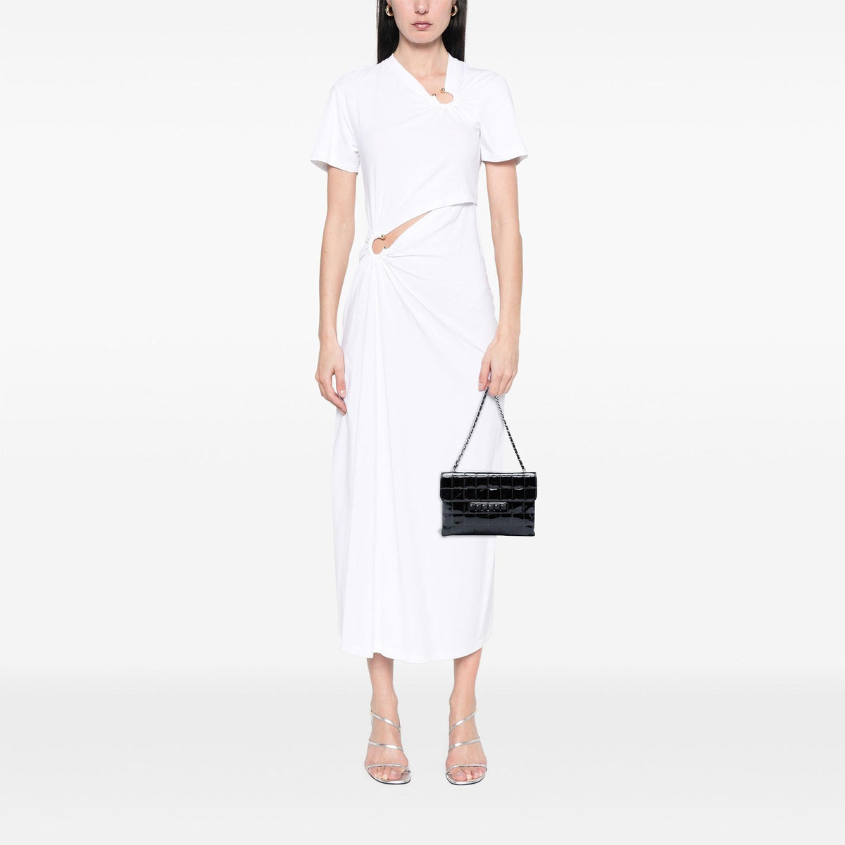 Chanel Chocolate Bar Patent Digital Flap Shoulder Bag - Black