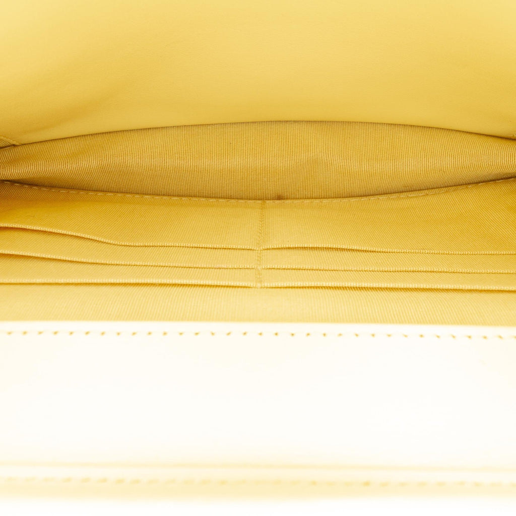 Chanel Denim Fringe Coco Wallet on Chain - Yellow