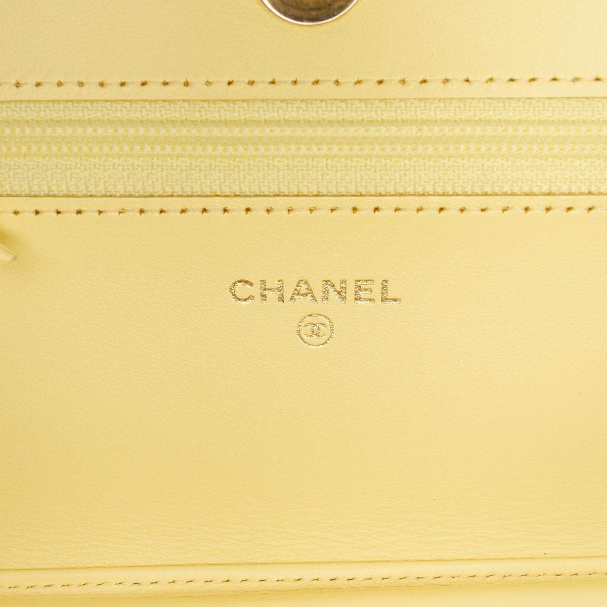 Chanel Denim Fringe Coco Wallet on Chain - Yellow