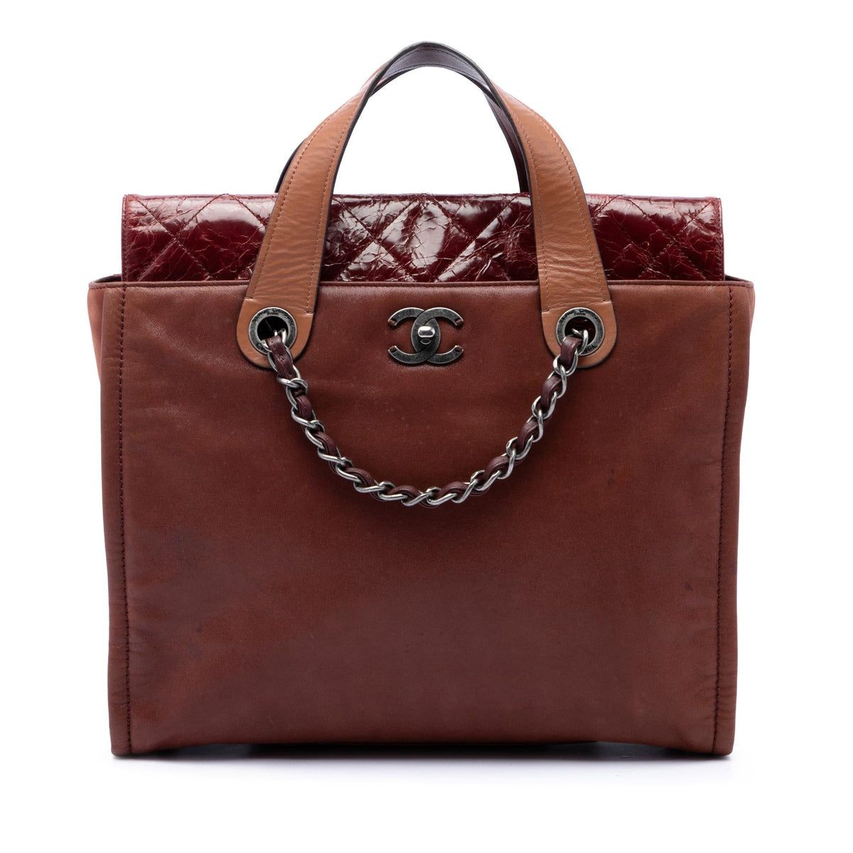 Chanel Iridescent Calfskin In The Mix Portobello Soft Tote Bag - Brown