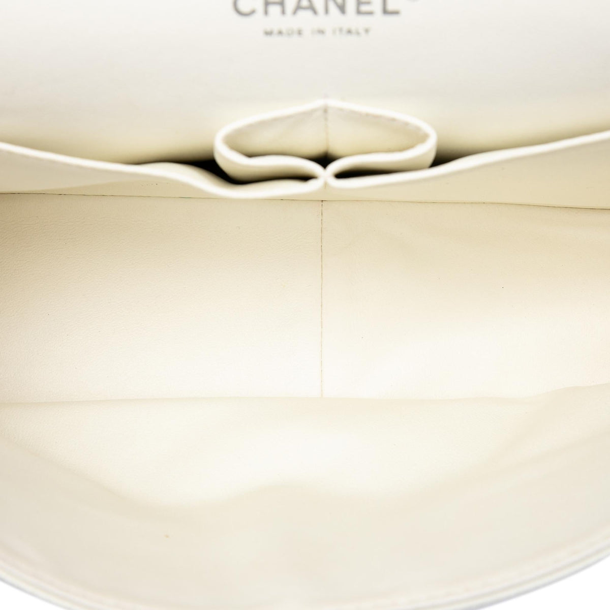 Chanel Jumbo Classic Caviar Double Flap Shoulder Bag - White