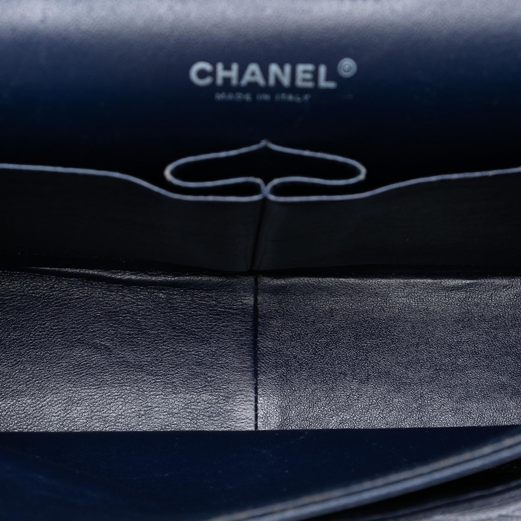 Chanel Jumbo Classic Caviar Double Flap Shoulder Bag - Blue