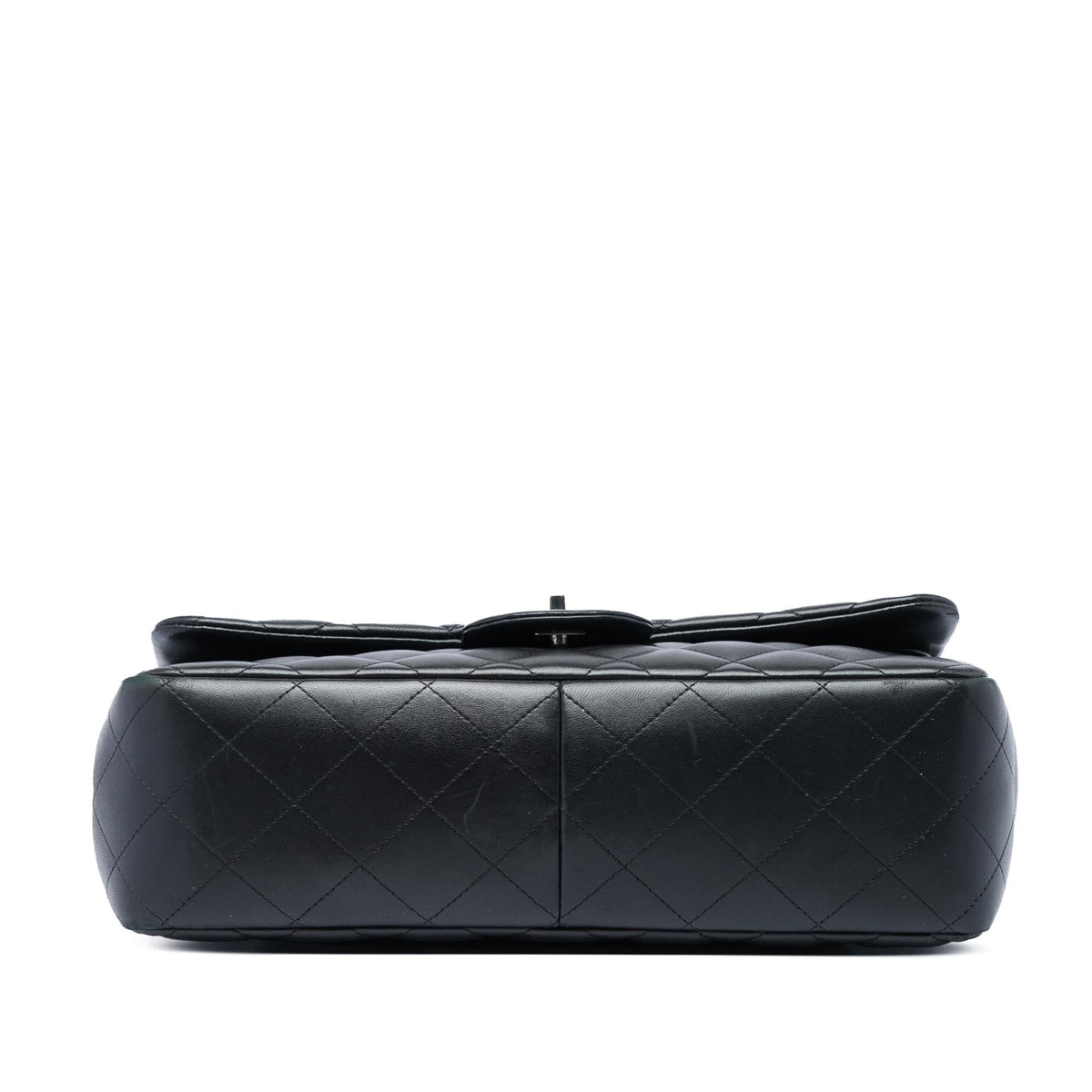 Chanel Jumbo Classic Lambskin Double Flap Shoulder Bag - Black