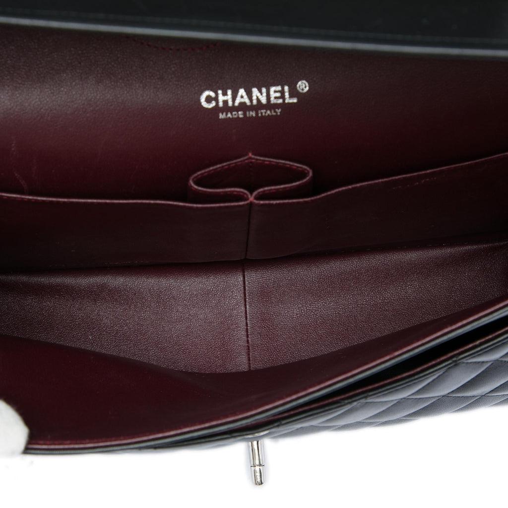 Chanel Jumbo Classic Lambskin Double Flap Shoulder Bag - Black