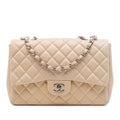 Chanel Jumbo Classic Lambskin Single Flap Shoulder Bag - Brown