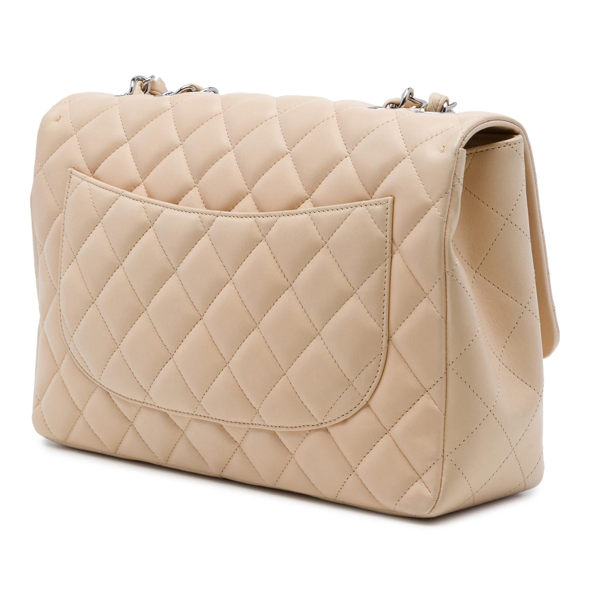 Chanel Jumbo Classic Lambskin Single Flap Shoulder Bag - Brown