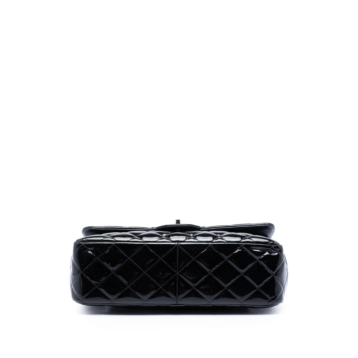 Chanel Jumbo Classic Patent Double Flap Shoulder Bag - Black