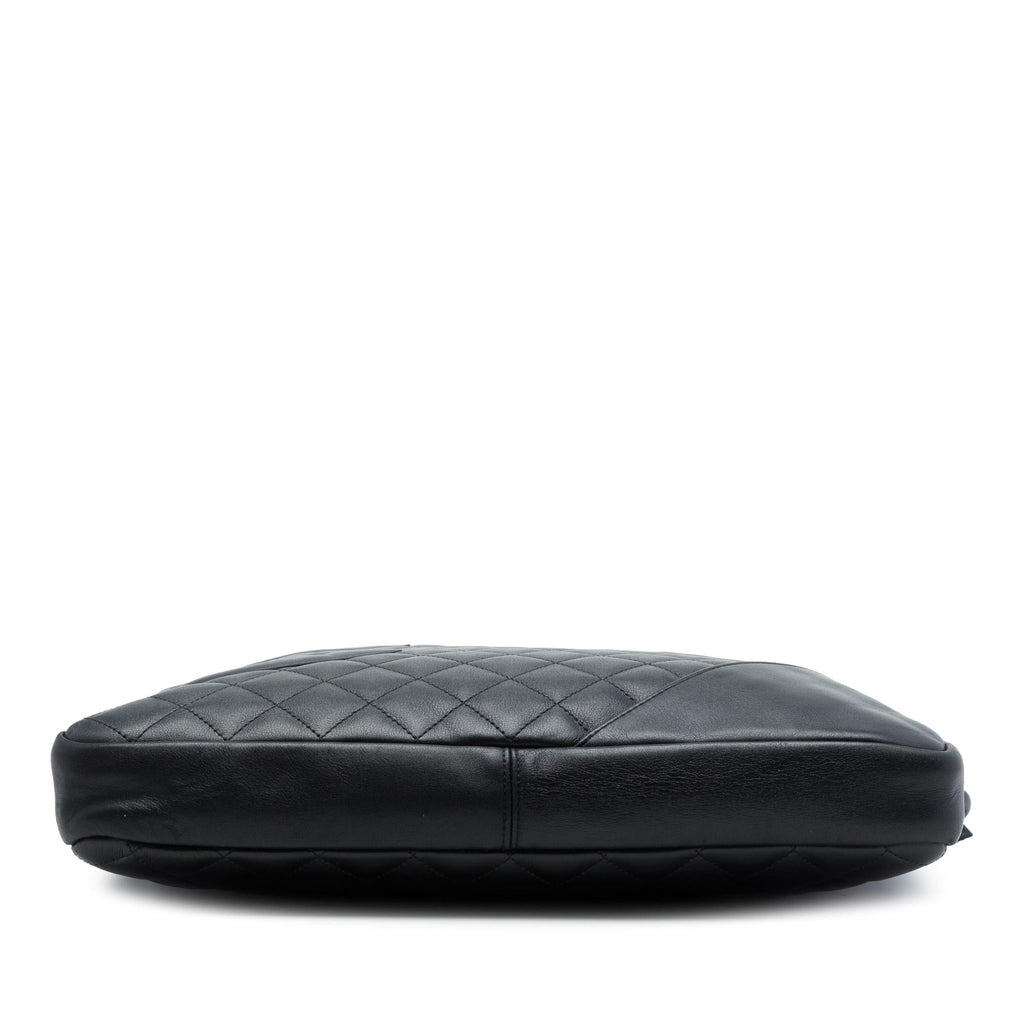 Chanel Large Quilted Lambskin Cambon Ligne Crossbody Bag - Black