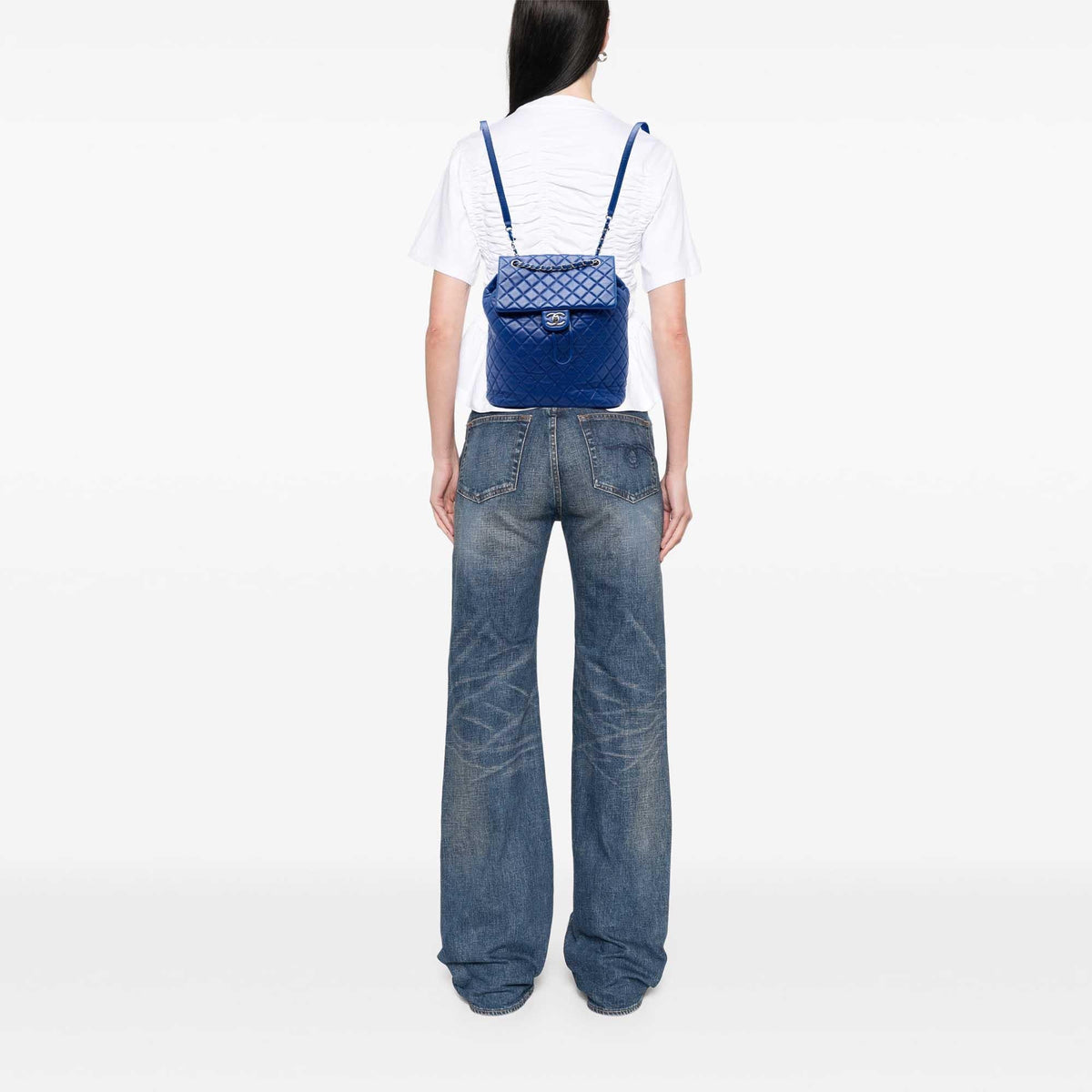 Chanel Large Quilted Lambskin Urban Spirit Backpack - Blue