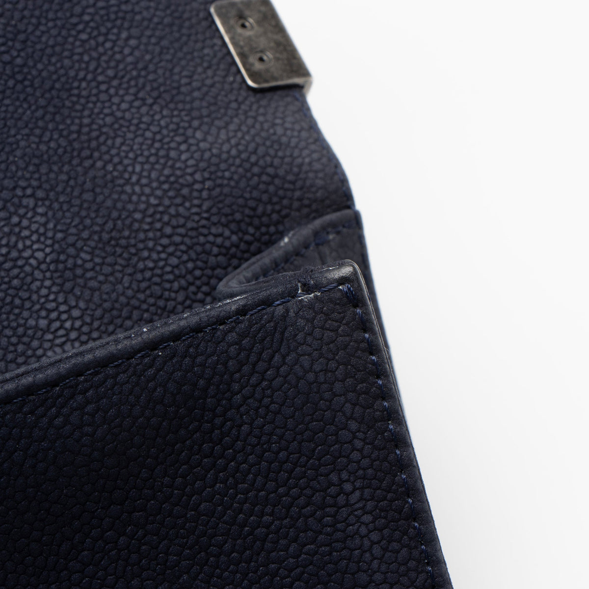 Chanel Matte Caviar Old Medium Boy Bag - Blue