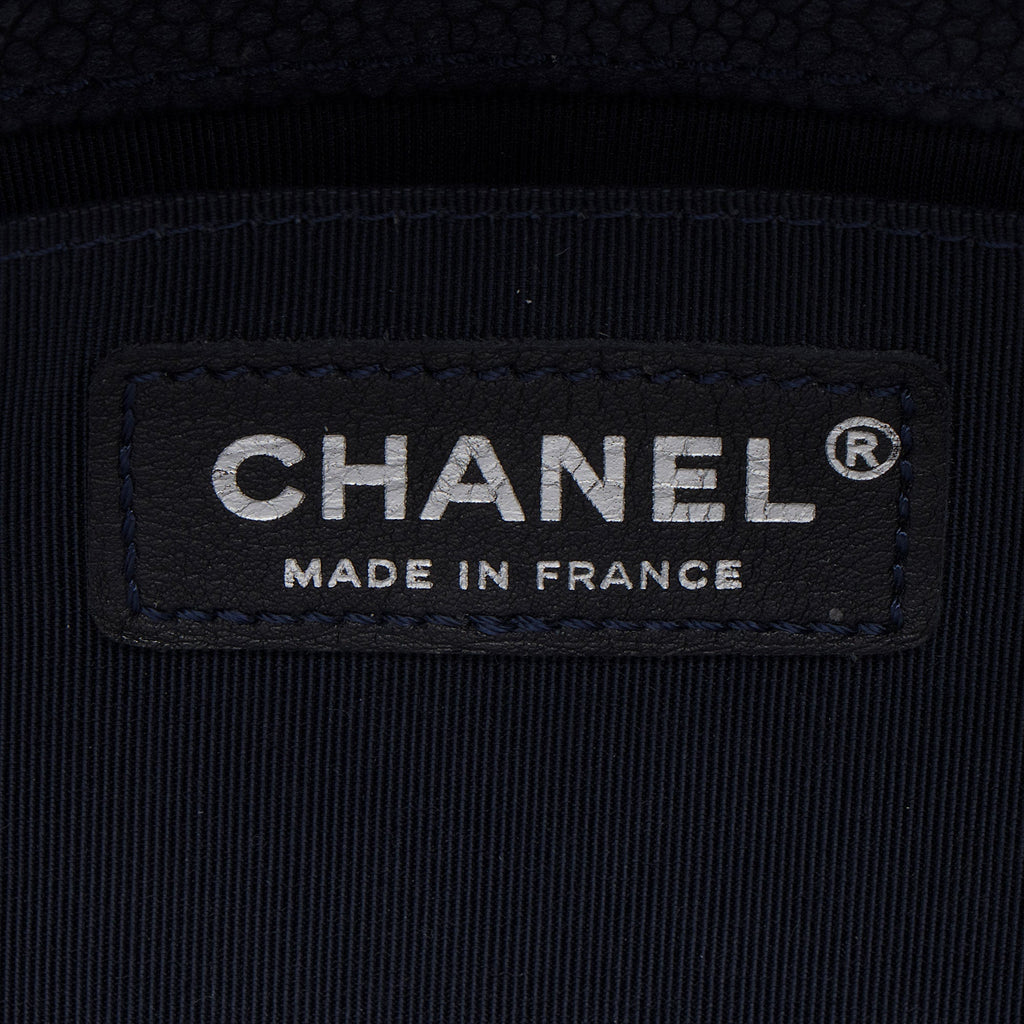 Chanel Matte Caviar Old Medium Boy Bag - Blue
