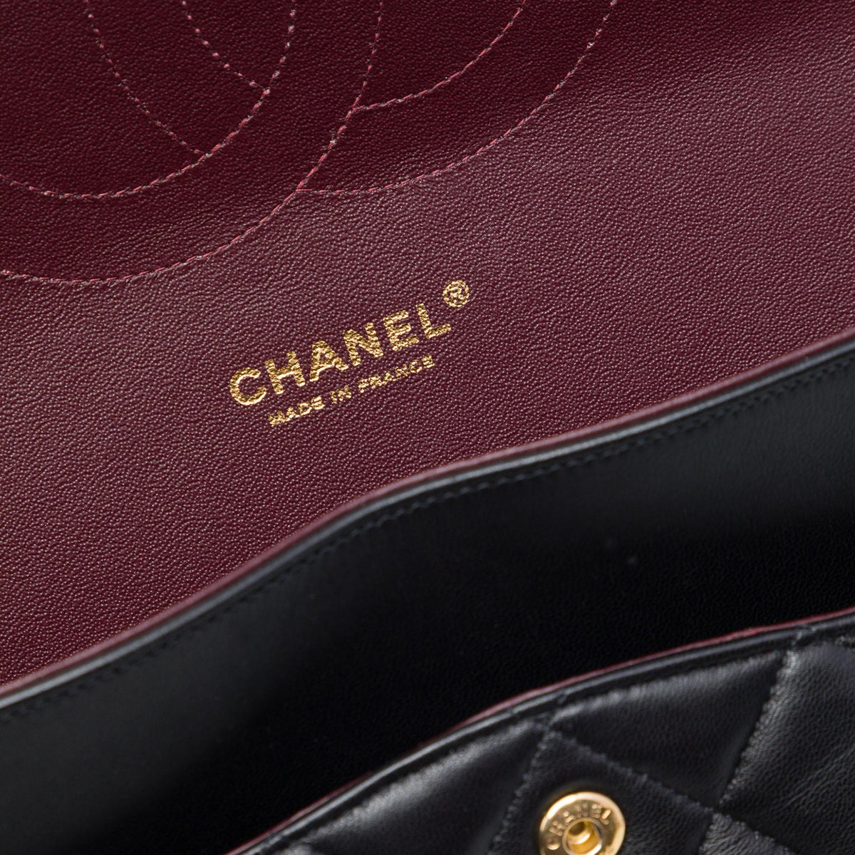 Chanel Maxi Classic Lambskin Double Flap Shoulder Bag - Black