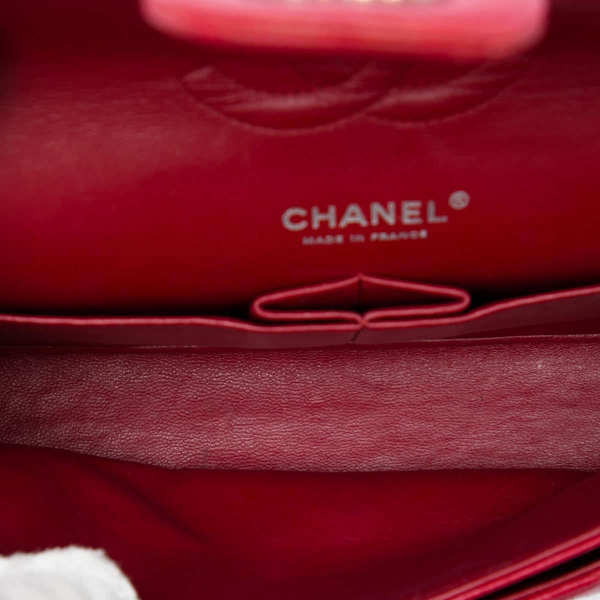 Chanel Medium Classic Caviar Double Flap Shoulder Bag - Red