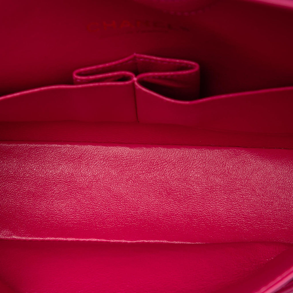 Chanel Medium Classic Chevron Lambskin Double Flap Shoulder Bag - Pink