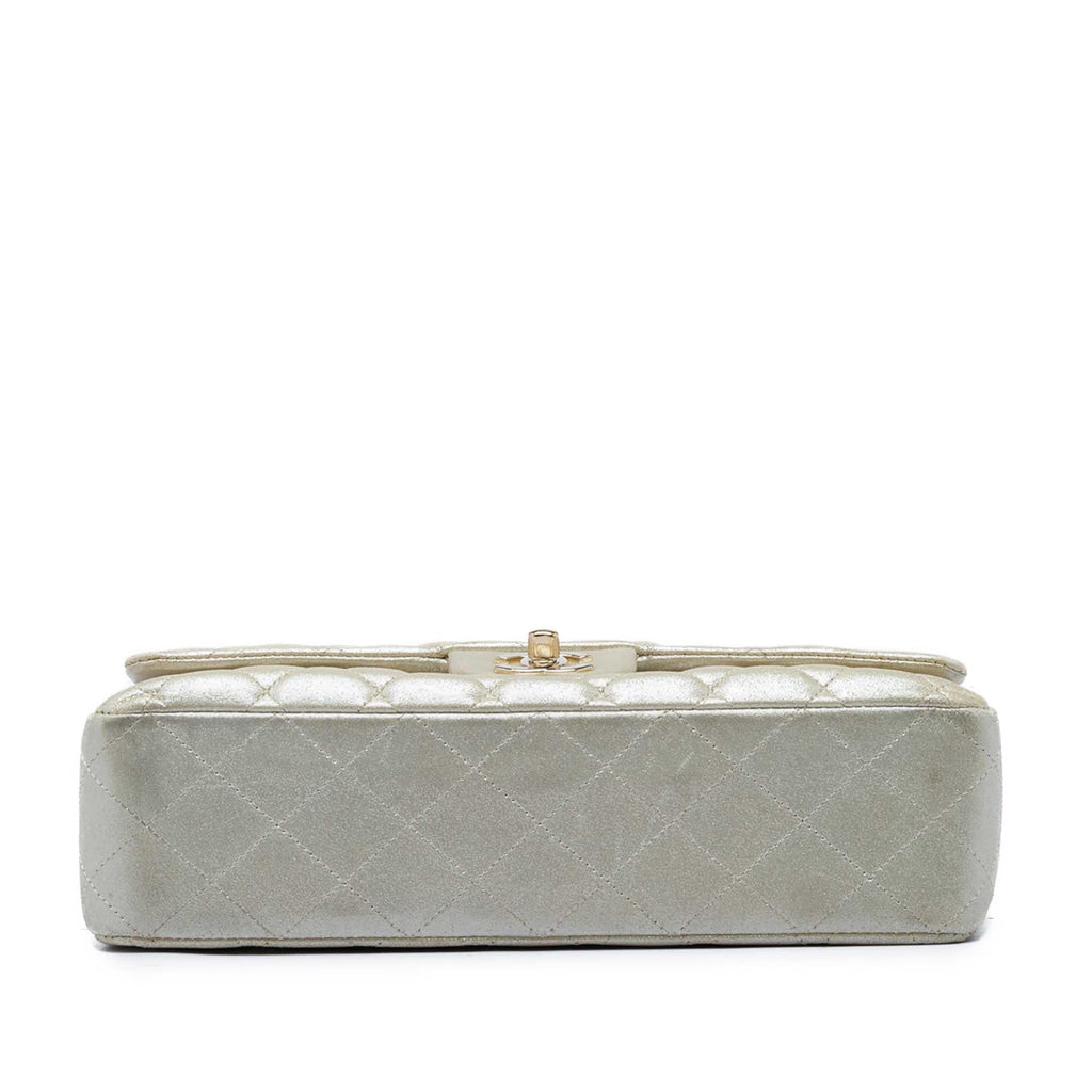 Chanel Medium Classic Iridescent Lambskin Double Flap Shoulder Bag - Gold