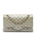 Chanel Medium Classic Iridescent Lambskin Double Flap Shoulder Bag - Gold