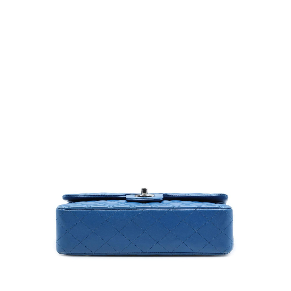 Chanel Medium Classic Lambskin Double Flap Shoulder Bag - Blue