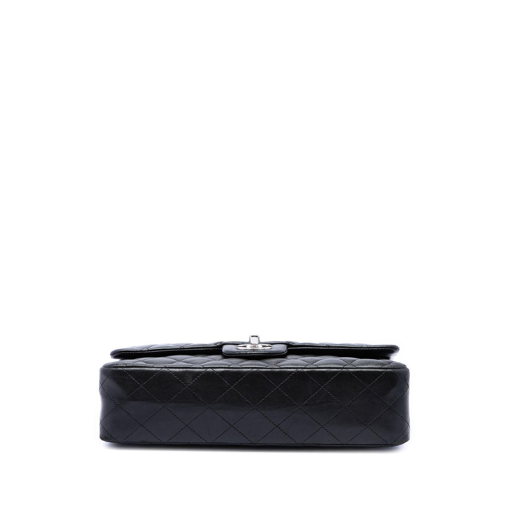 Chanel Medium Classic Lambskin Double Flap Shoulder Bag - Black