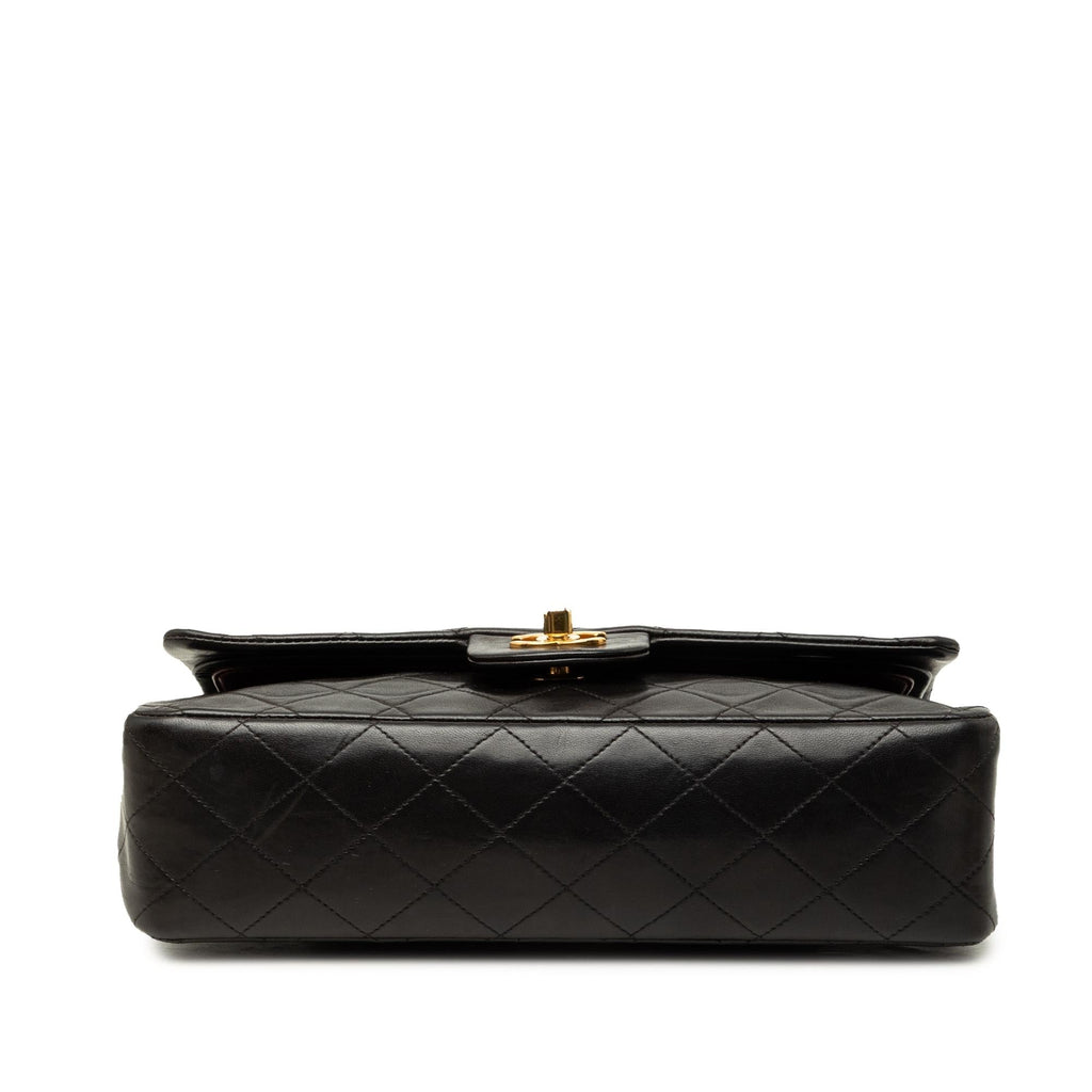 Chanel Medium Classic Lambskin Double Flap Shoulder Bag - Black