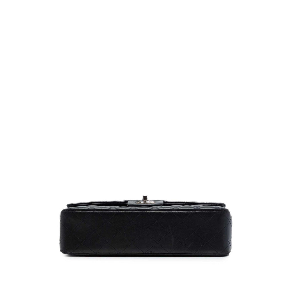 Chanel Medium Classic Lambskin Double Flap Shoulder Bag - Black