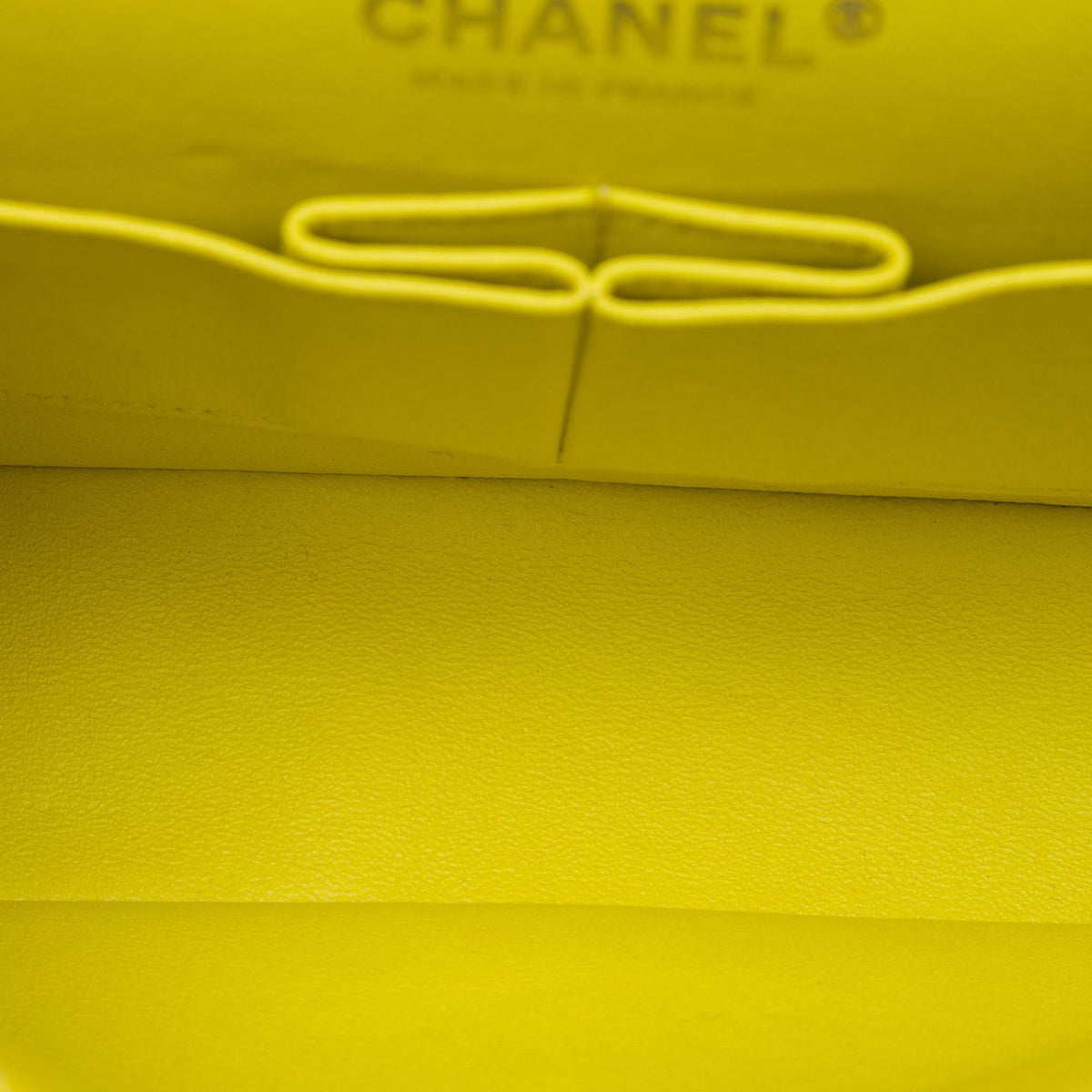 Chanel Medium Classic Velvet Double Flap Shoulder Bag - Yellow