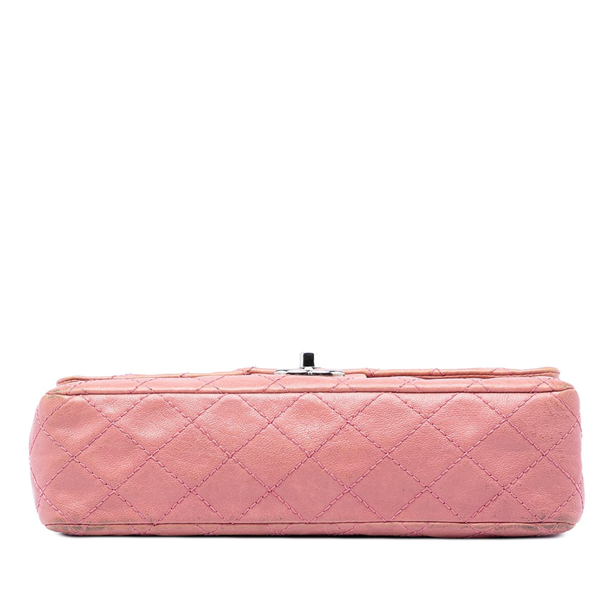 Chanel Medium Classic Washed Lambskin Bijoux Chain Double Flap Shoulder Bag - Pink