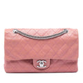 Chanel Medium Classic Washed Lambskin Bijoux Chain Double Flap Shoulder Bag - Pink