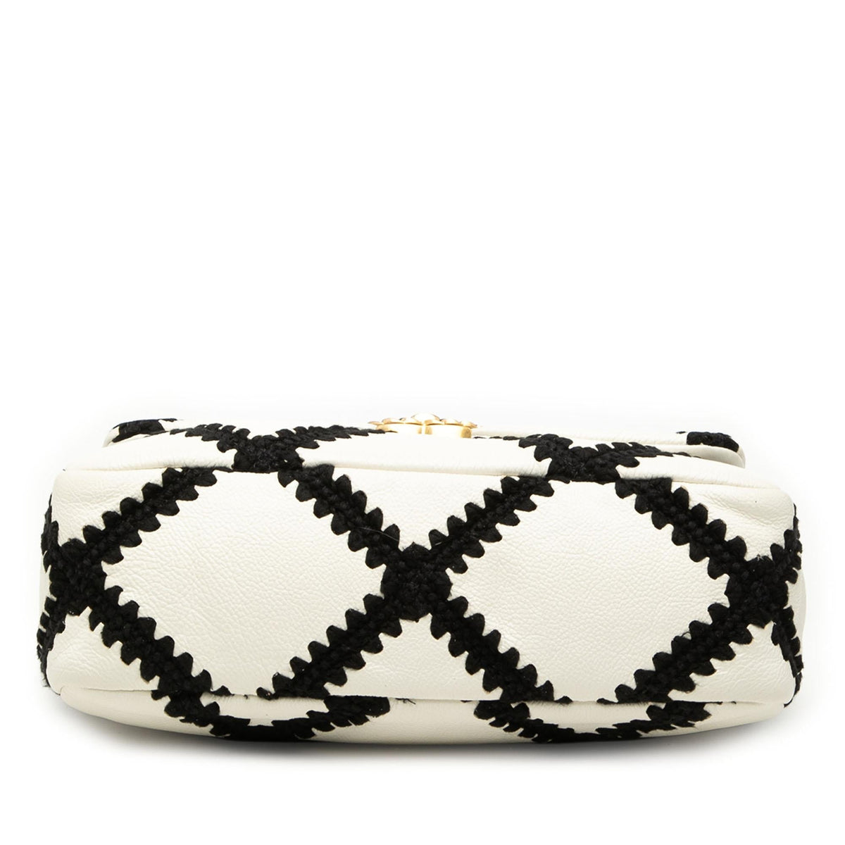 Chanel Medium Crochet Calfskin 19 Flap Satchel - White