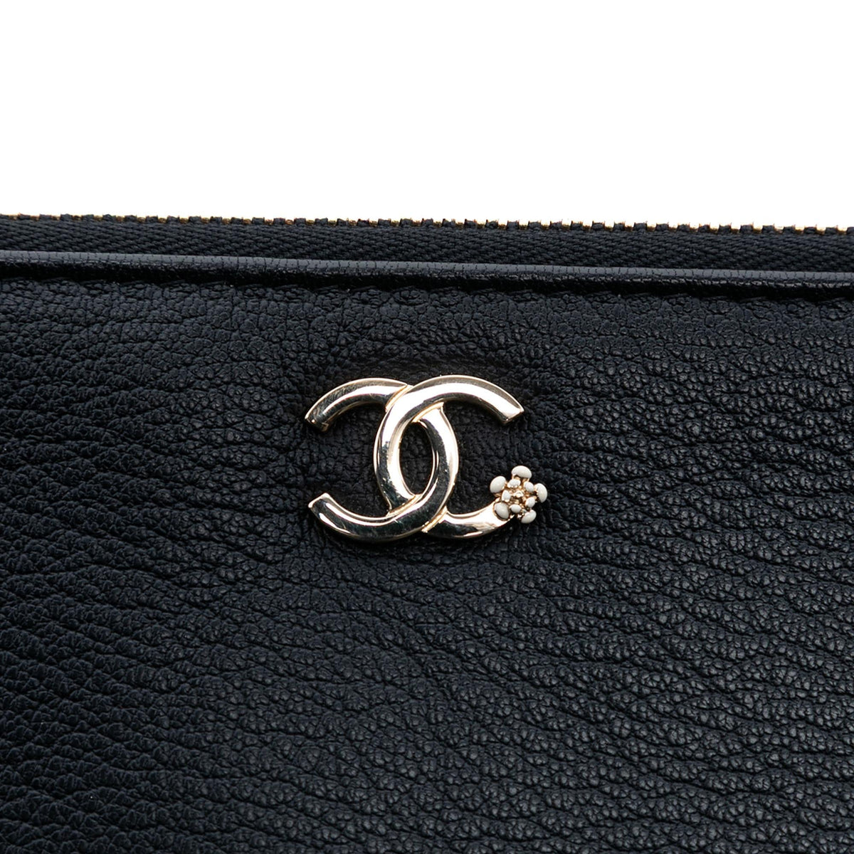Chanel Medium Goatskin Lucky Clover O Case Clutch - Black