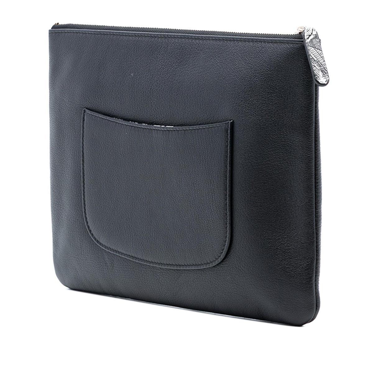 Chanel Medium Goatskin Lucky Clover O Case Clutch - Black