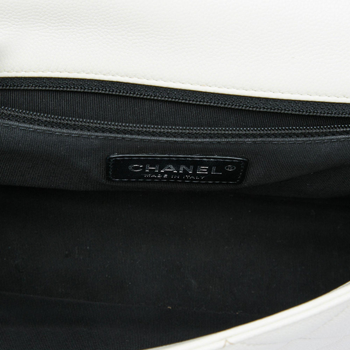 Chanel Medium Quilted Caviar My Everything Flap Crossbody Bag - White