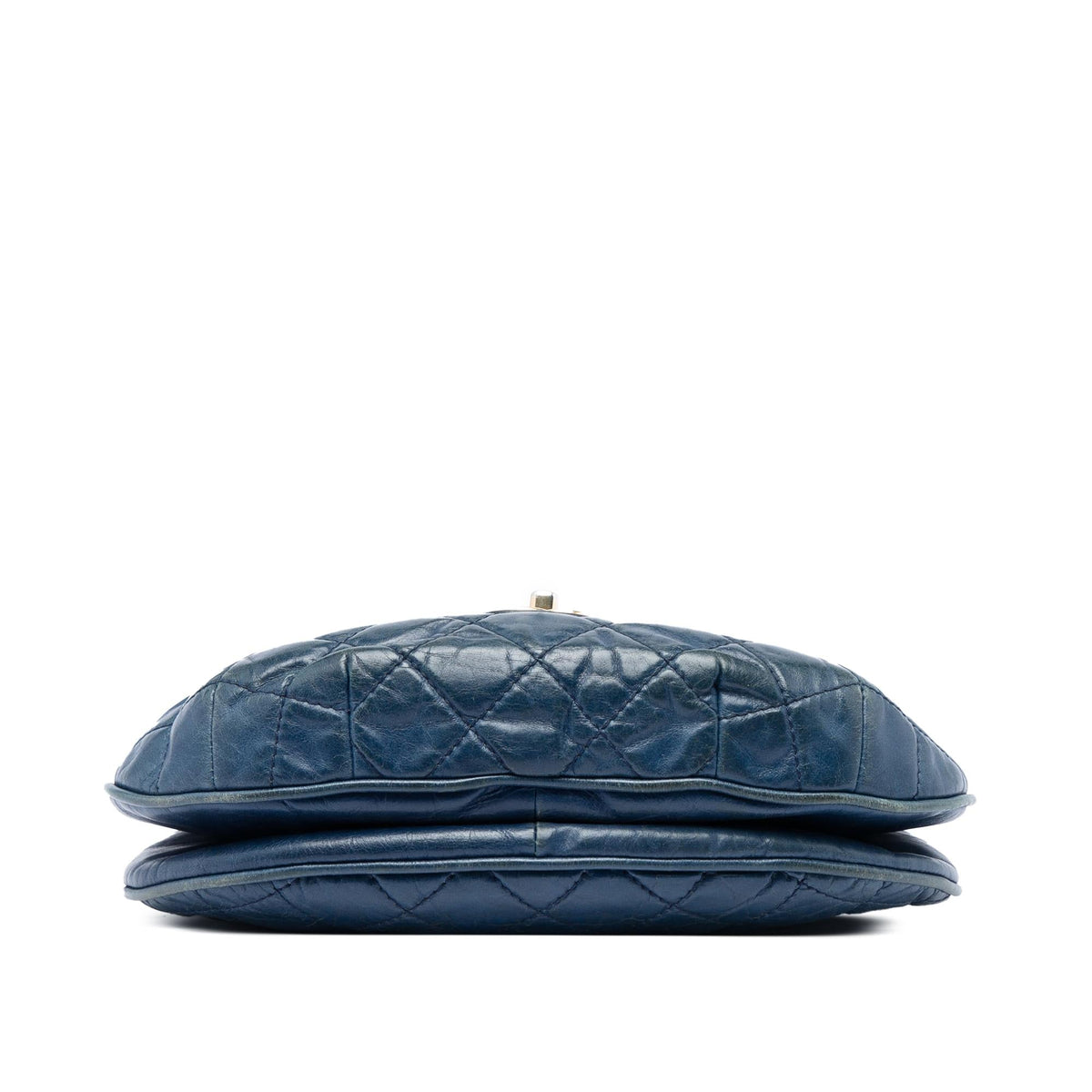 Chanel Medium Quilted Glazed Calfskin Bubble CC Flap Crossbody Bag - Blue