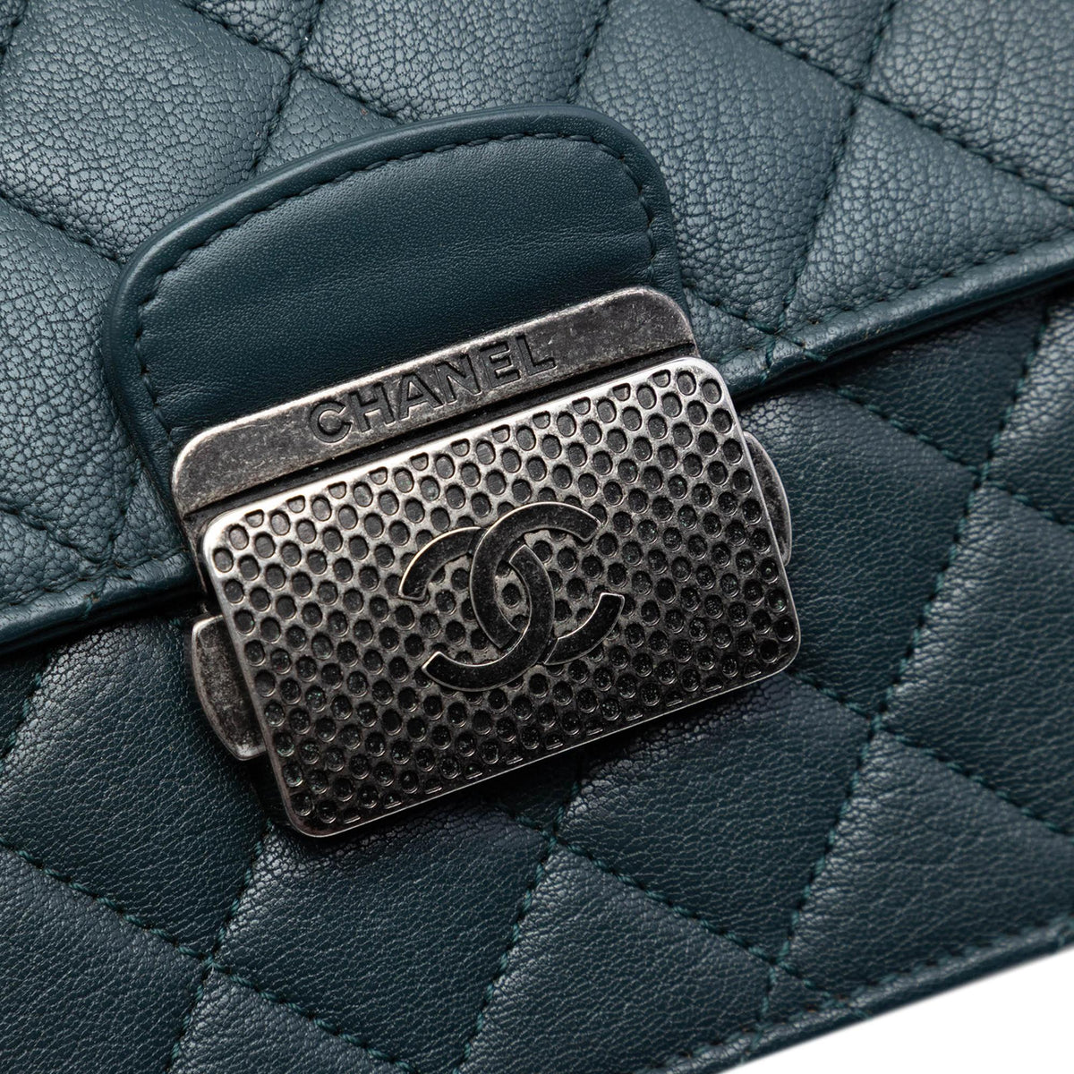 Chanel Medium Quilted Goatskin CC University Flap Satchel - Green