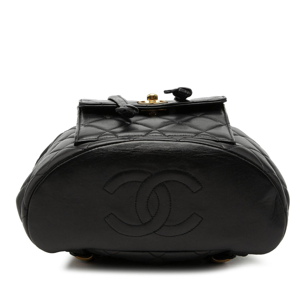 Chanel Medium Quilted Lambskin Duma Backpack - Black