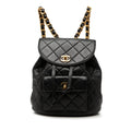 Chanel Medium Quilted Lambskin Duma Backpack - Black