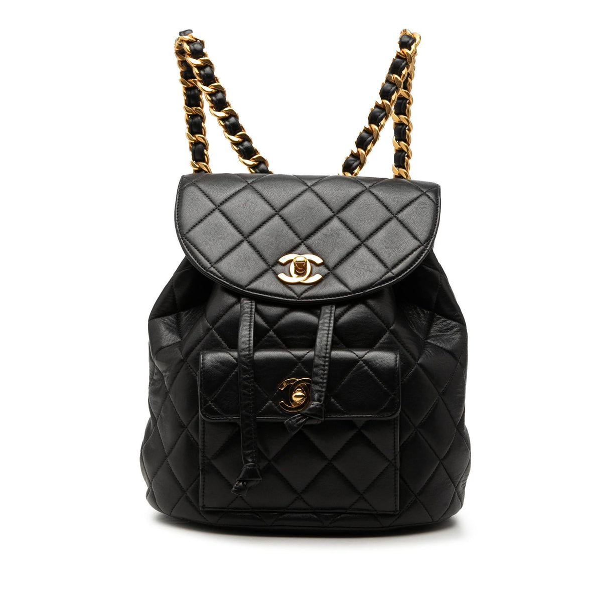 Chanel Medium Quilted Lambskin Duma Backpack - Black