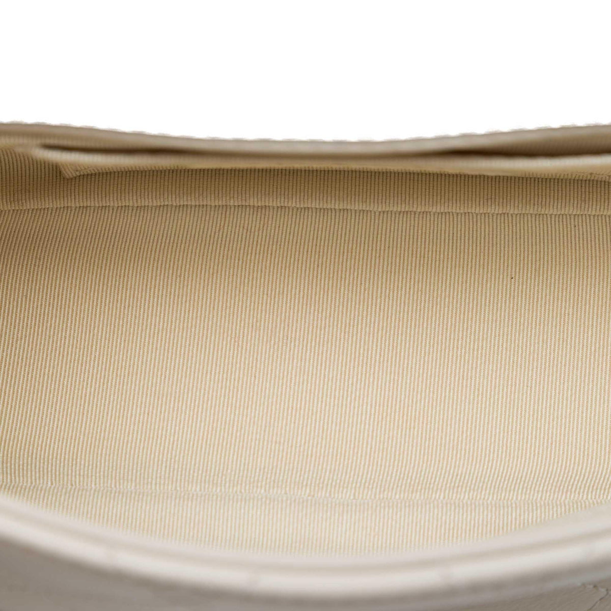 Chanel Medium Quilted Lambskin Twist Chain Enamel CC Flap Crossbody Bag - White