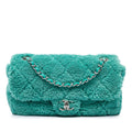 Chanel Medium Quilted Terry Cloth Coco Beach Flap Crossbody Bag - Green