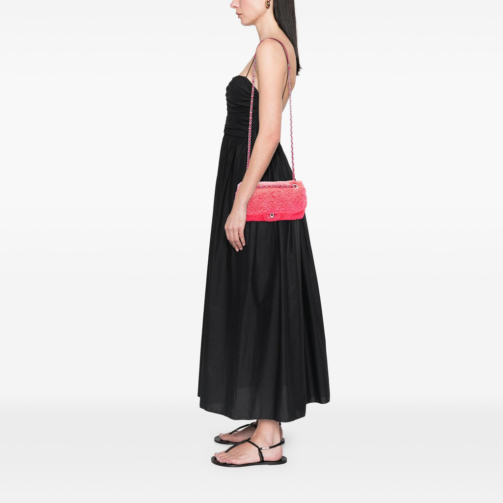 Chanel Medium Quilted Terry Cloth Coco Beach Flap Shoulder Bag - Pink