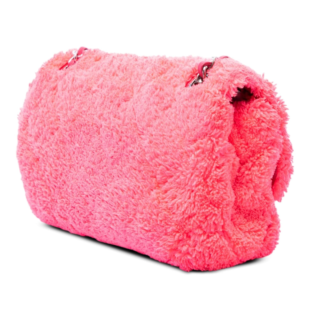 Chanel Medium Quilted Terry Cloth Coco Beach Flap Shoulder Bag - Pink