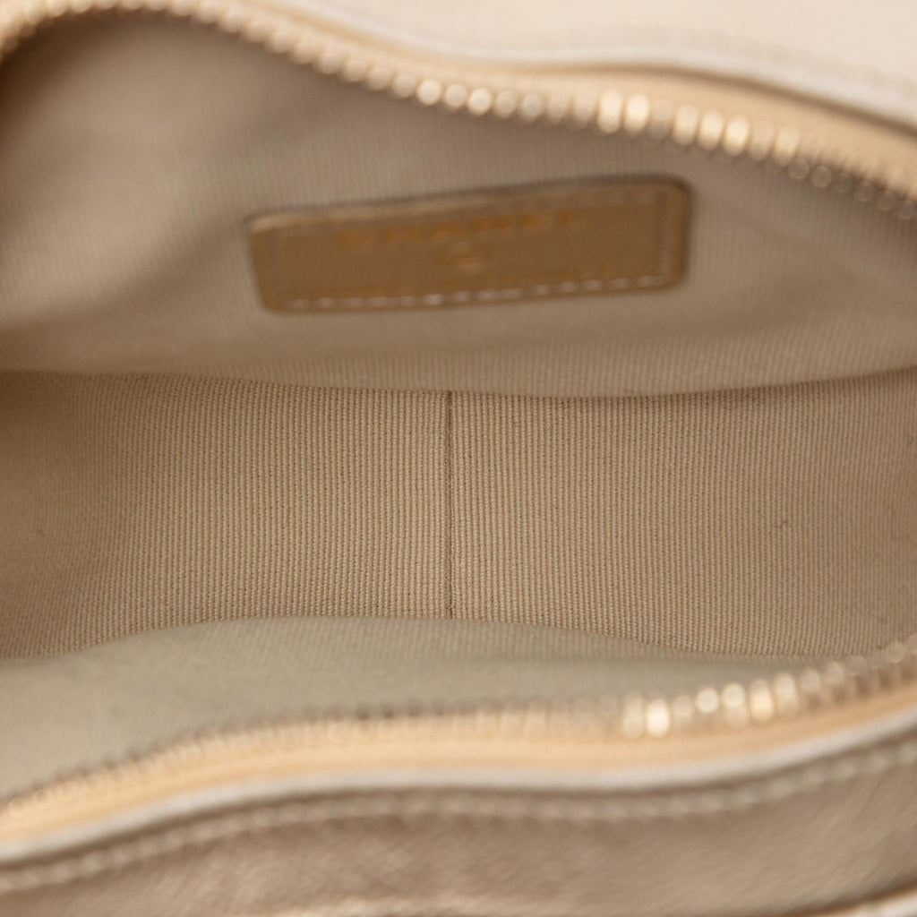 Chanel Mini Metallic Lambskin CC in Love Heart Crossbody Bag - Gold